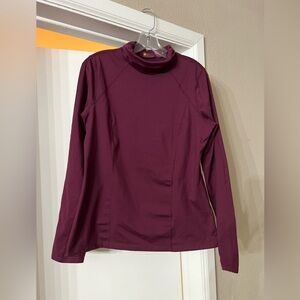 Zella active wear, turtleneck burgundy color, size large excellent condition